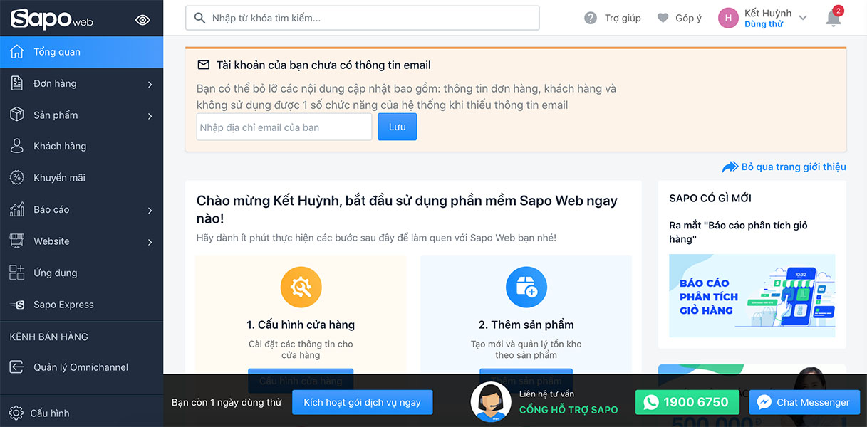 Quản lý Sapo Web